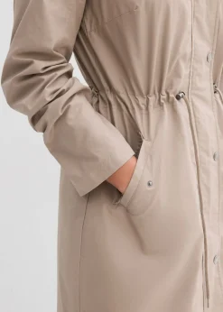 bonprix bonprix Parka con capucha Marrón grisáceo Online