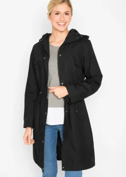 bonprix bonprix Parka con capucha Negro Discount