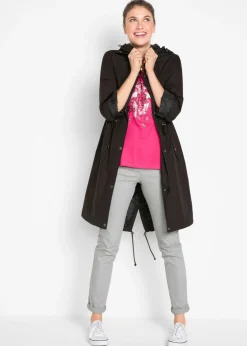 bonprix bonprix Parka con capucha Negro Discount