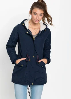 bonprix bonprix Parka con forro polar Azul oscuro