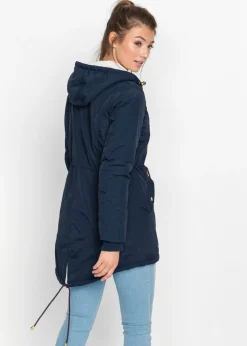 bonprix bonprix Parka con forro polar Azul oscuro