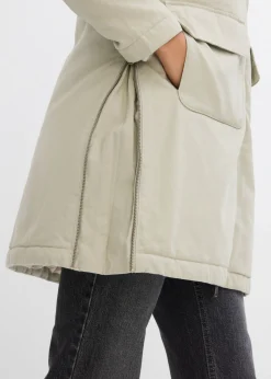 bonprix bonprix Parka de invierno ancha, con capucha y forro polar Verde aceite Hot