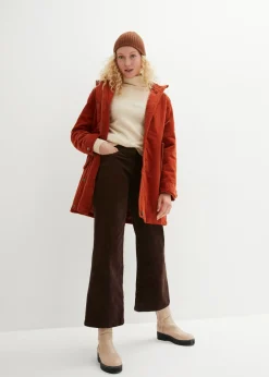 bonprix bonprix Parka de pana con forro suave óxido Online