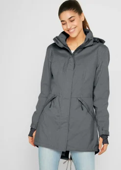 bonprix bonprix Parka funcional impermeable pizarra jaspeado Sale
