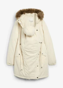 bonprix bonprix Parka premamá 3 en 1 con inserto de porteo Crudo New
