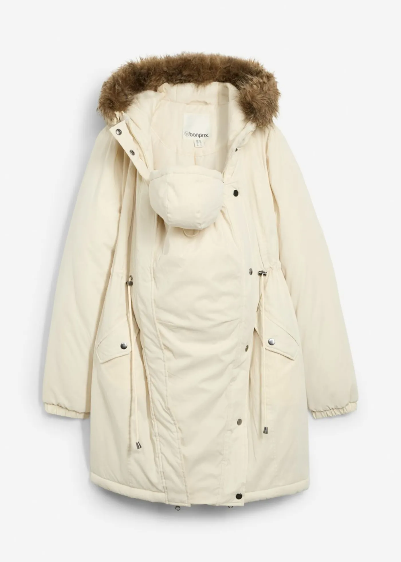 bonprix bonprix Parka premamá 3 en 1 con inserto de porteo Crudo New