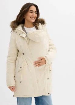 bonprix bonprix Parka premamá 3 en 1 con inserto de porteo Crudo New