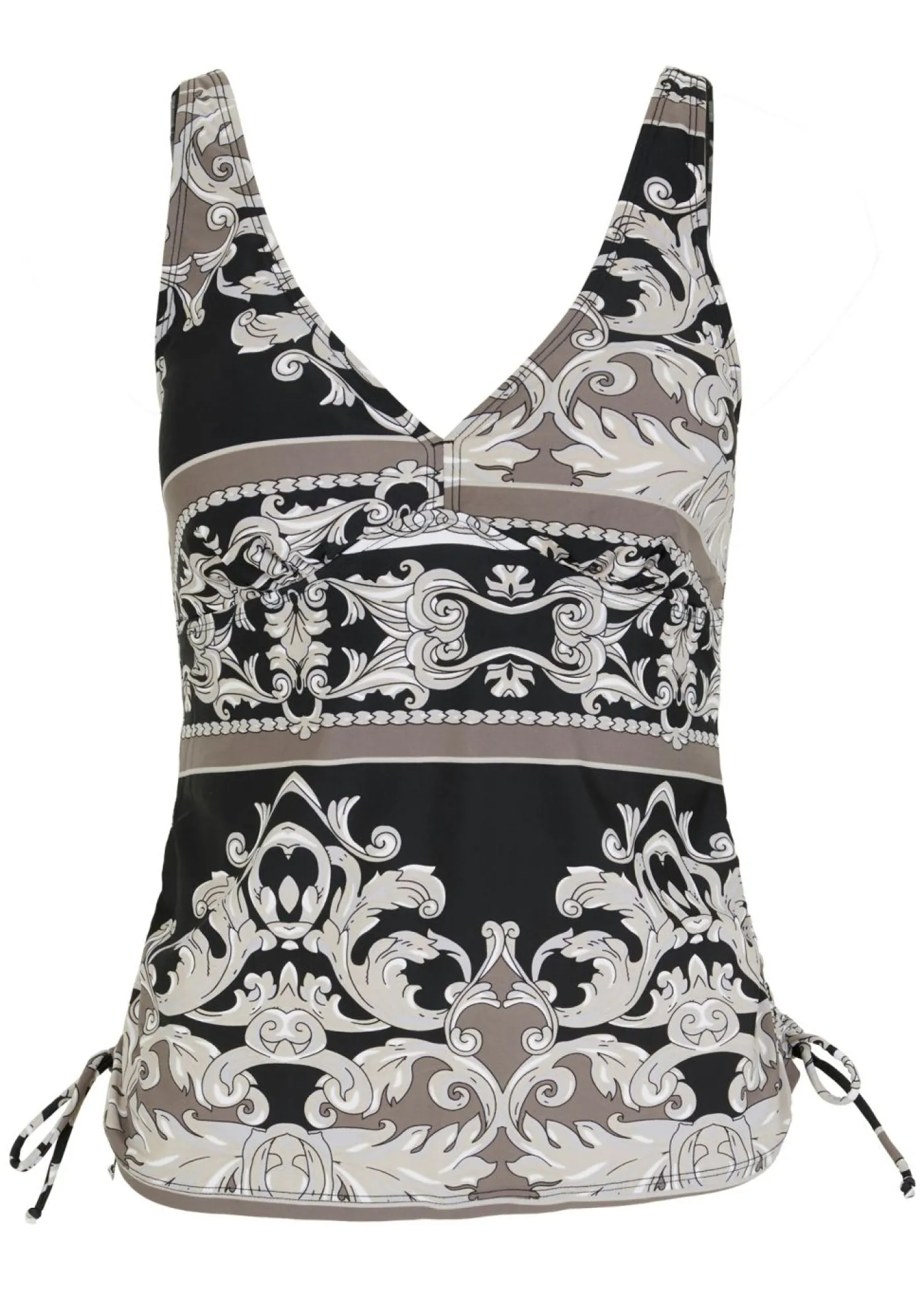 bonprix bonprix Parte superior del tankini negro-blanco-gris Clearance