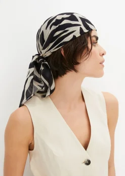 bonprix bonprix Pañuelo estampado cebra negro-crema Discount