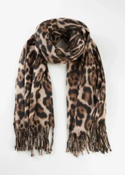 bonprix bonprix Pañuelo estampado leo negro-marrón Hot