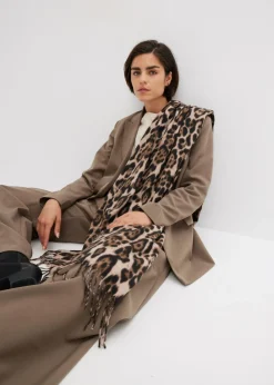bonprix bonprix Pañuelo estampado leo negro-marrón Hot