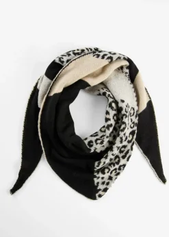 bonprix bonprix Pañuelo triangular estampado leo marrón-negro Outlet