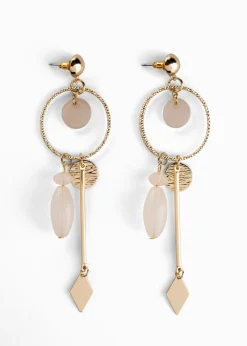 bonprix bonprix Pendientes Dorado claro/crema Online