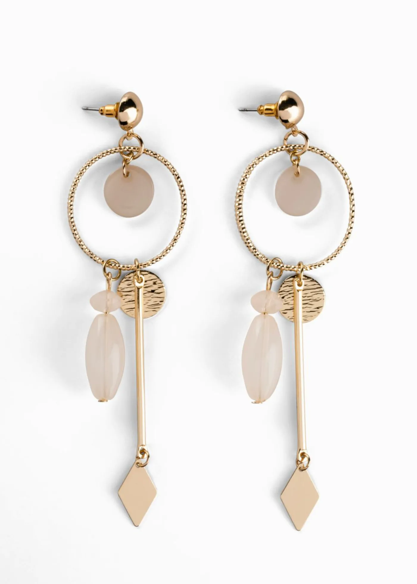 bonprix bonprix Pendientes Dorado claro/crema Online