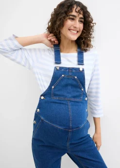 bonprix bonprix Peto premamá con cintura ajustable, pierna recta Denim Outlet
