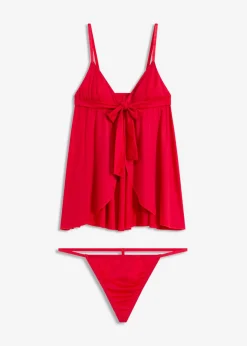 bonprix bonprix Picardías + braguita (2 piezas) rojo intenso Hot