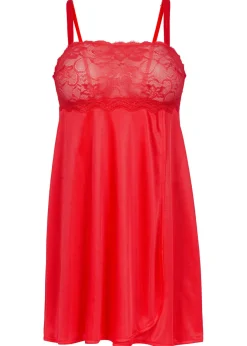 bonprix bonprix Picardías con efecto brillante Rojo New