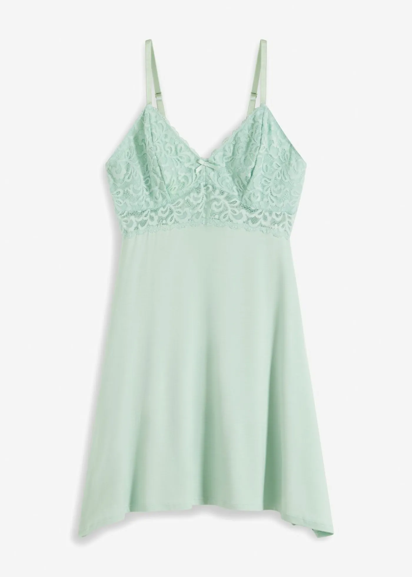bonprix bonprix Picardías de mezcla de viscosa suave Verde pastel Hot