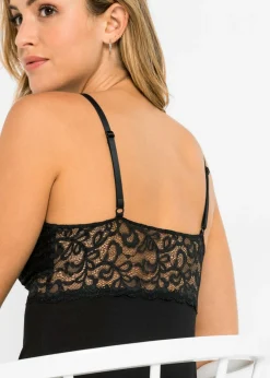 bonprix bonprix Picardías de mezcla de viscosa suave Negro Online