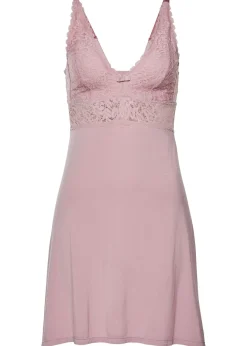 bonprix bonprix Picardías de viscosa suave Rosa ahumado