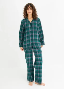 bonprix bonprix Pijama verde bosque a cuadros Outlet
