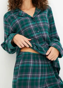 bonprix bonprix Pijama verde bosque a cuadros Outlet