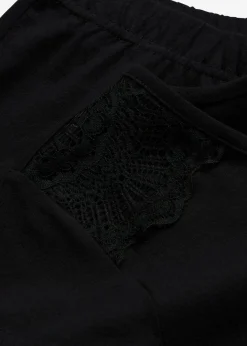 bonprix bonprix Pijama capri con culotte ancho Negro Discount
