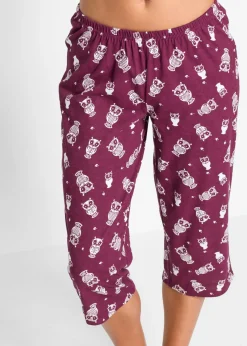 bonprix bonprix Pijama capri con mangas cortas baya / blanco Best