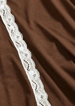 bonprix bonprix Pijama con botones Marrón-blanco lana Outlet