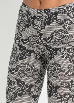 bonprix bonprix Pijama con leggings Negro-gris estampado Online