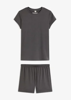 bonprix bonprix Pijama corto de material ligero y suave pizarra Best