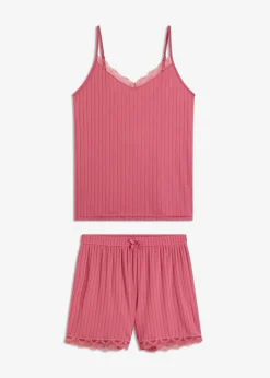 bonprix bonprix Pijama corto de pointelle suave flor de cerezo Outlet