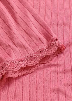bonprix bonprix Pijama corto de pointelle suave flor de cerezo Outlet