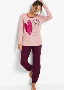 bonprix bonprix Pijama de algodón orgánico rosa viejo