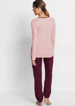 bonprix bonprix Pijama de algodón orgánico rosa viejo