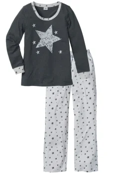 bonprix bonprix Pijama de algodón orgánico carbón moteado Discount