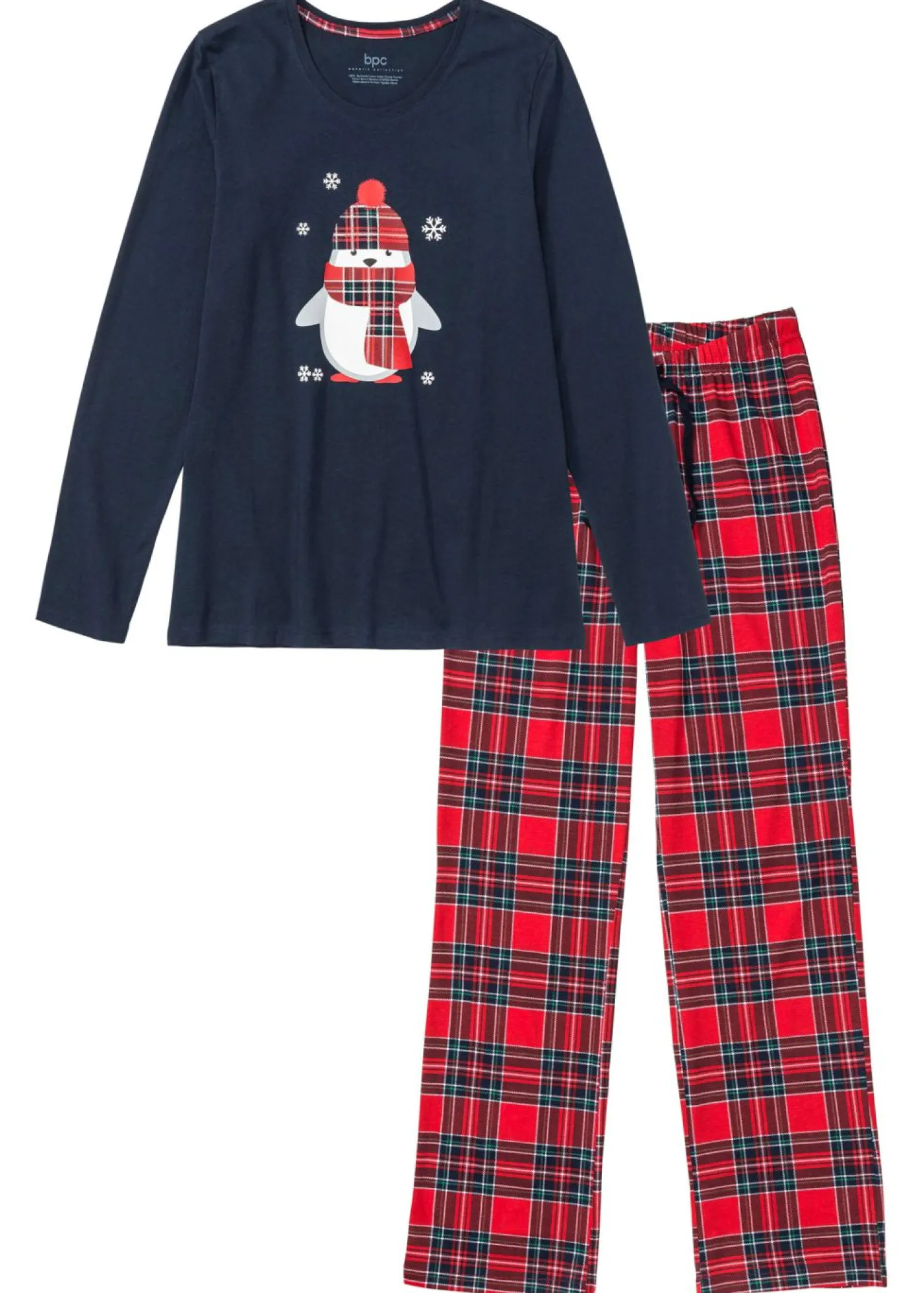 bonprix bonprix Pijama de algodón orgánico puro Azul marino Outlet