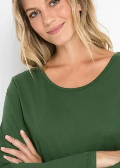 bonprix bonprix Pijama de algodón orgánico puro Verde de cuadros Online