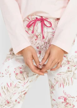 bonprix bonprix Pijama de algodón orgánico puro con flores