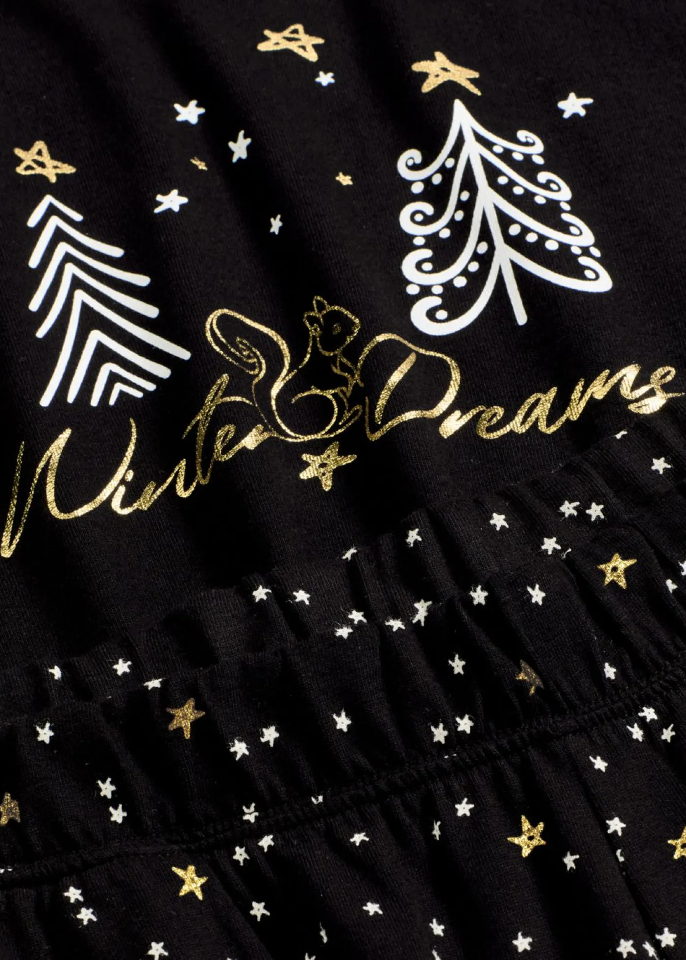 bonprix bonprix Pijama de algodón puro con estampado brillante Negro Discount