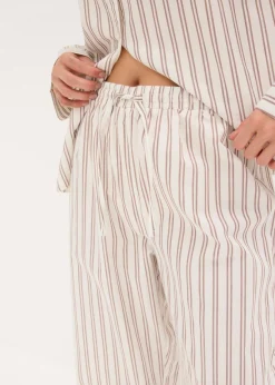 bonprix bonprix Pijama de algodón tejido con corte holgado blanco lana-marrón mate con rayas Outlet