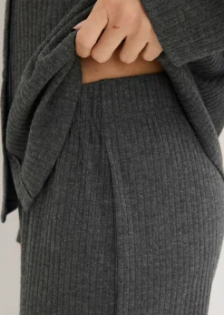 bonprix bonprix Pijama de canalé suave Antracita jaspeado Best