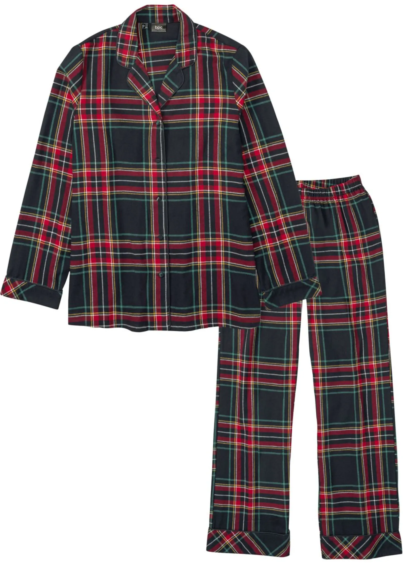 bonprix bonprix Pijama de franela Azul marino de cuadros Best