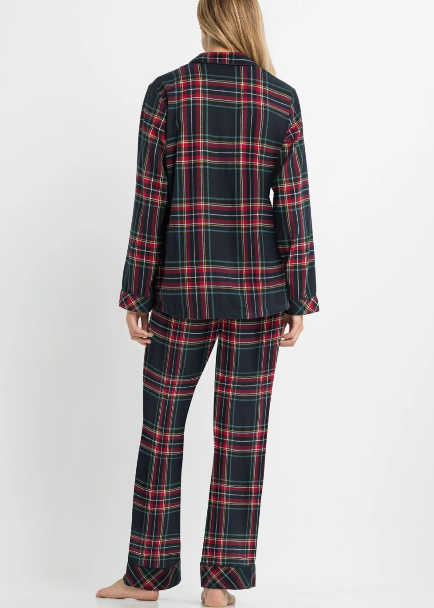 bonprix bonprix Pijama de franela Azul marino de cuadros Best