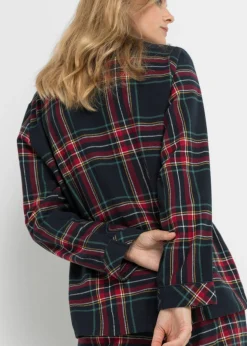 bonprix bonprix Pijama de franela Azul marino de cuadros Best