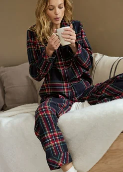bonprix bonprix Pijama de franela Azul marino de cuadros Best