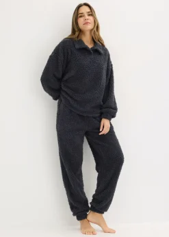 bonprix bonprix Pijama de material suave Azul oscuro Outlet