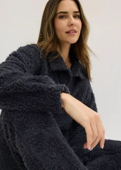 bonprix bonprix Pijama de material suave Azul oscuro Outlet