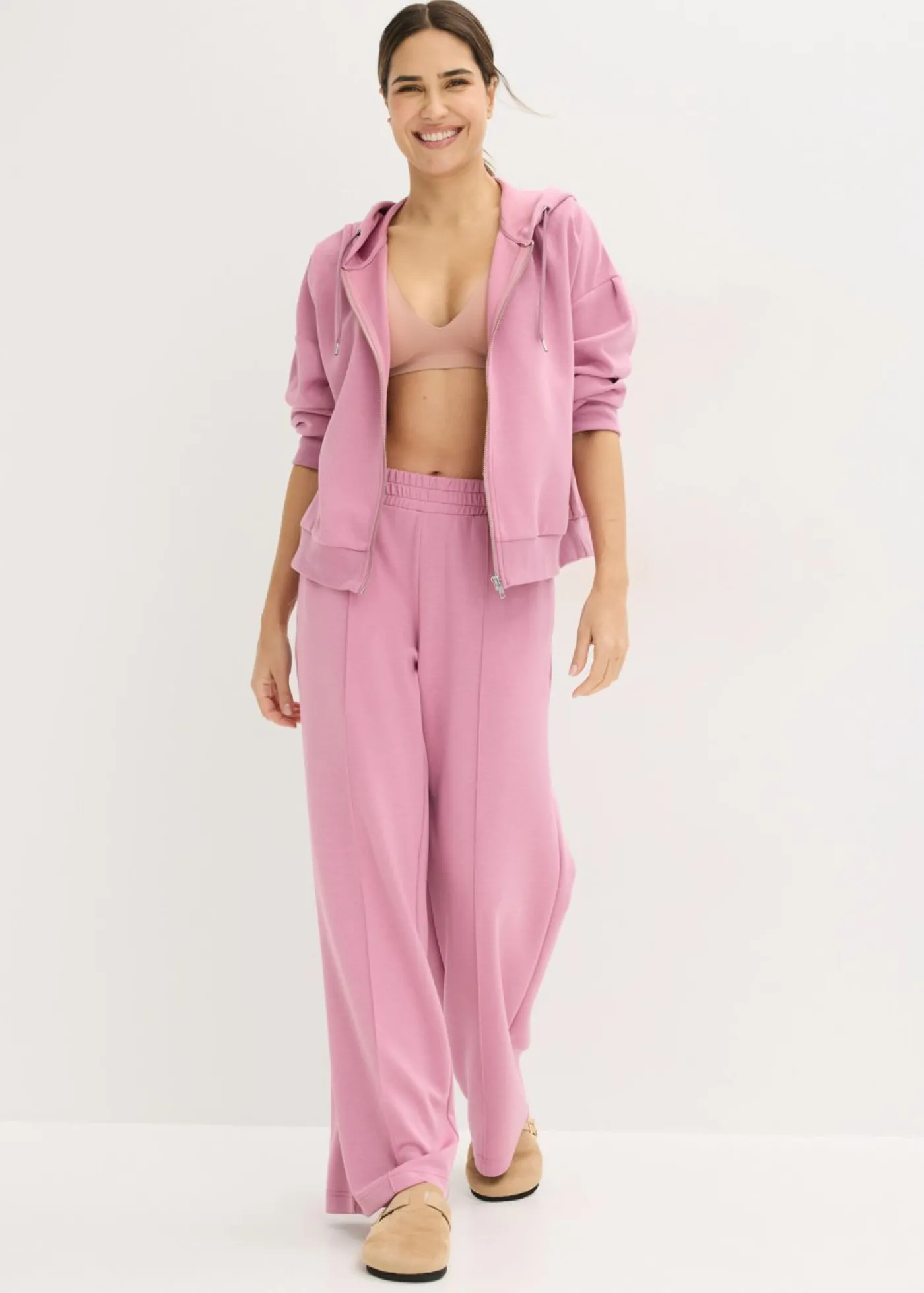 bonprix bonprix Pijama de neopreno con top corto Malva Discount