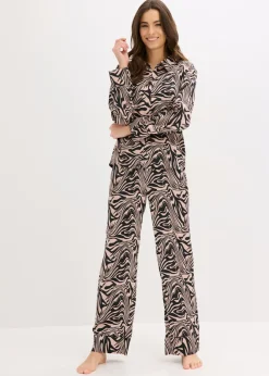 bonprix bonprix Pijama de satén Negro New